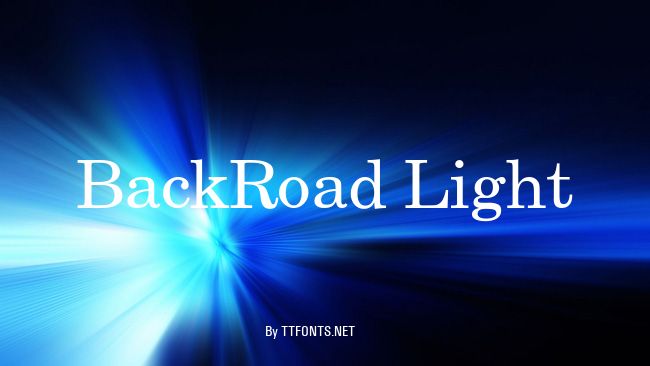 BackRoad Light example